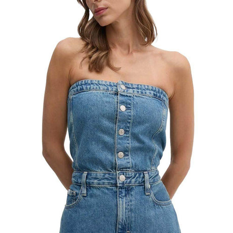Calvin Klein Jeans Blue Cotton Dress - Hilstor