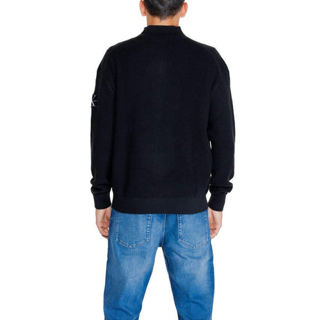 Calvin Klein Jeans Black Recycled Cotton Cardigan - Hilstor
