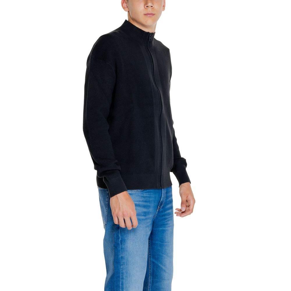 Calvin Klein Jeans Black Recycled Cotton Cardigan - Hilstor