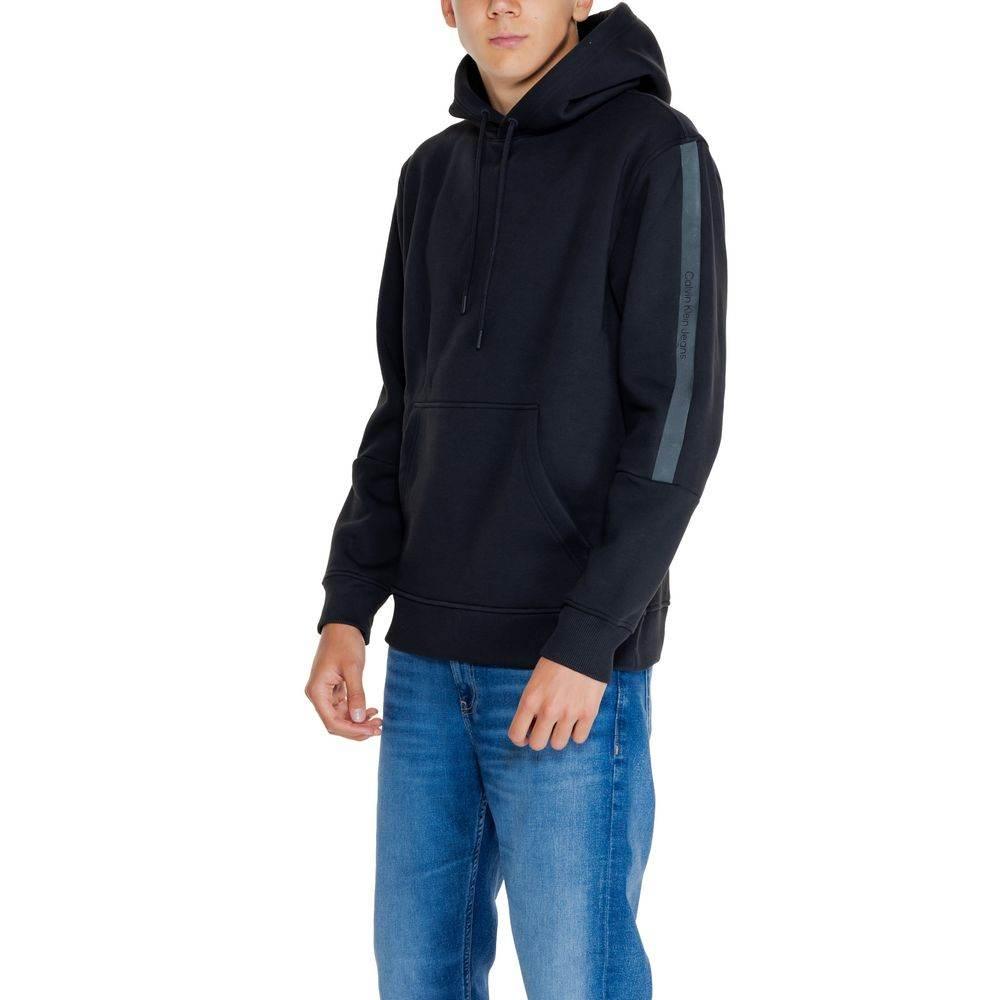 Calvin Klein Jeans Black Cotton Hoody - Hilstor