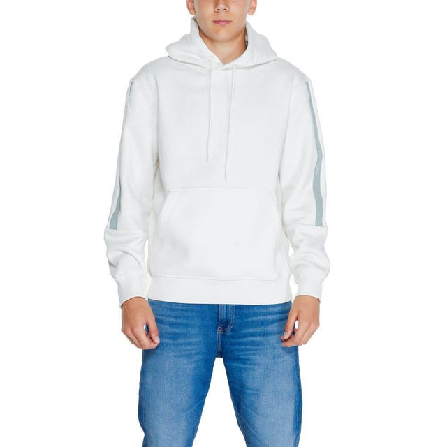 Calvin Klein Jeans Cream Cotton Hoody - Hilstor