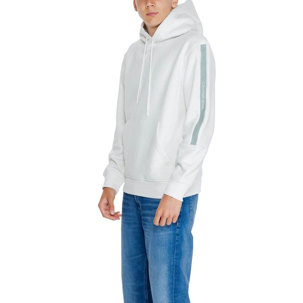 Calvin Klein Jeans Cream Cotton Hoody - Hilstor
