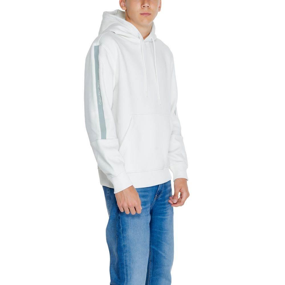 Calvin Klein Jeans Cream Cotton Hoody - Hilstor