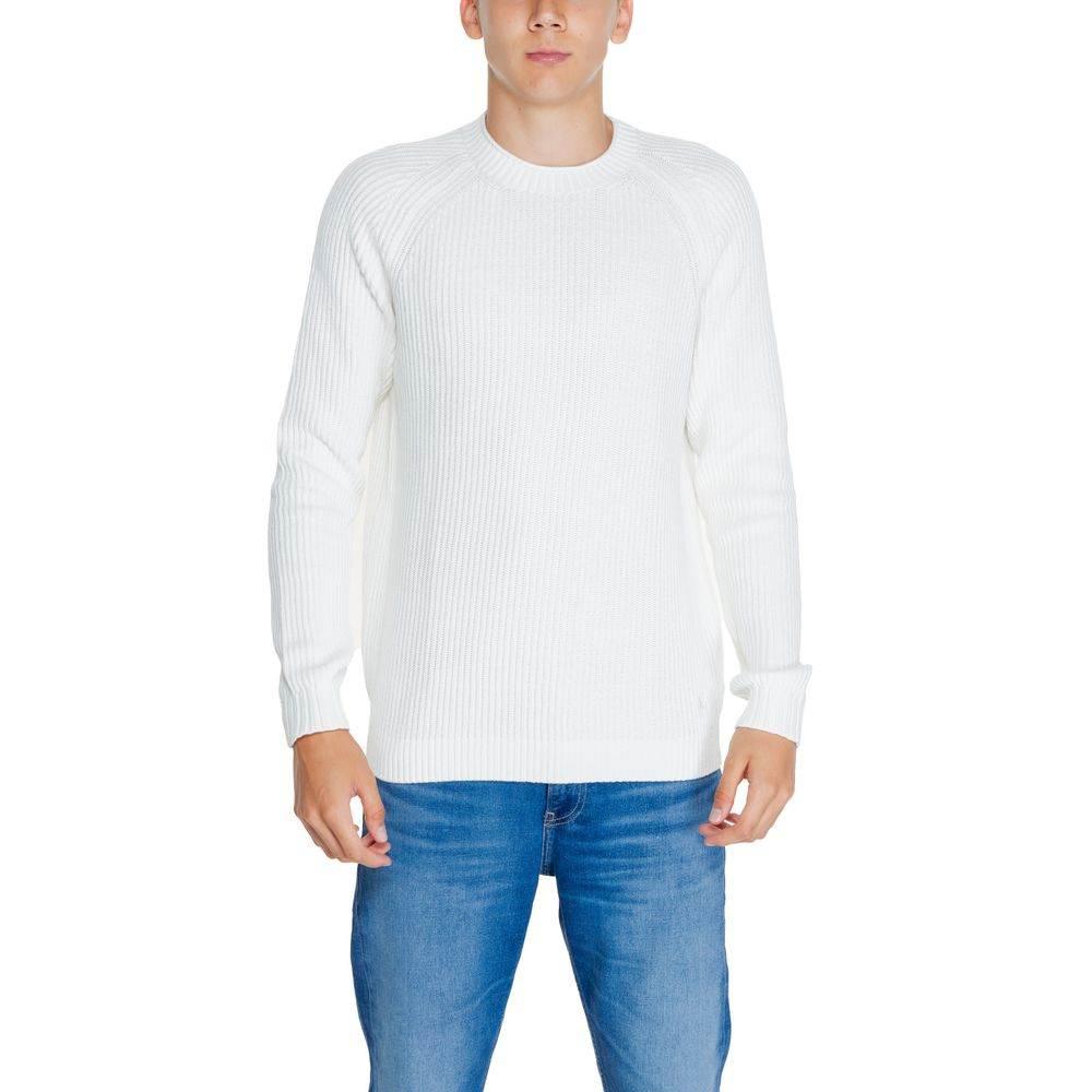 Calvin Klein Jeans White Organic Cotton Sweater - Hilstor