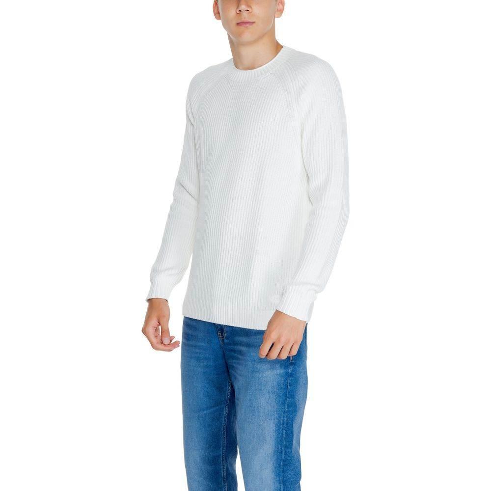 Calvin Klein Jeans White Organic Cotton Sweater - Hilstor