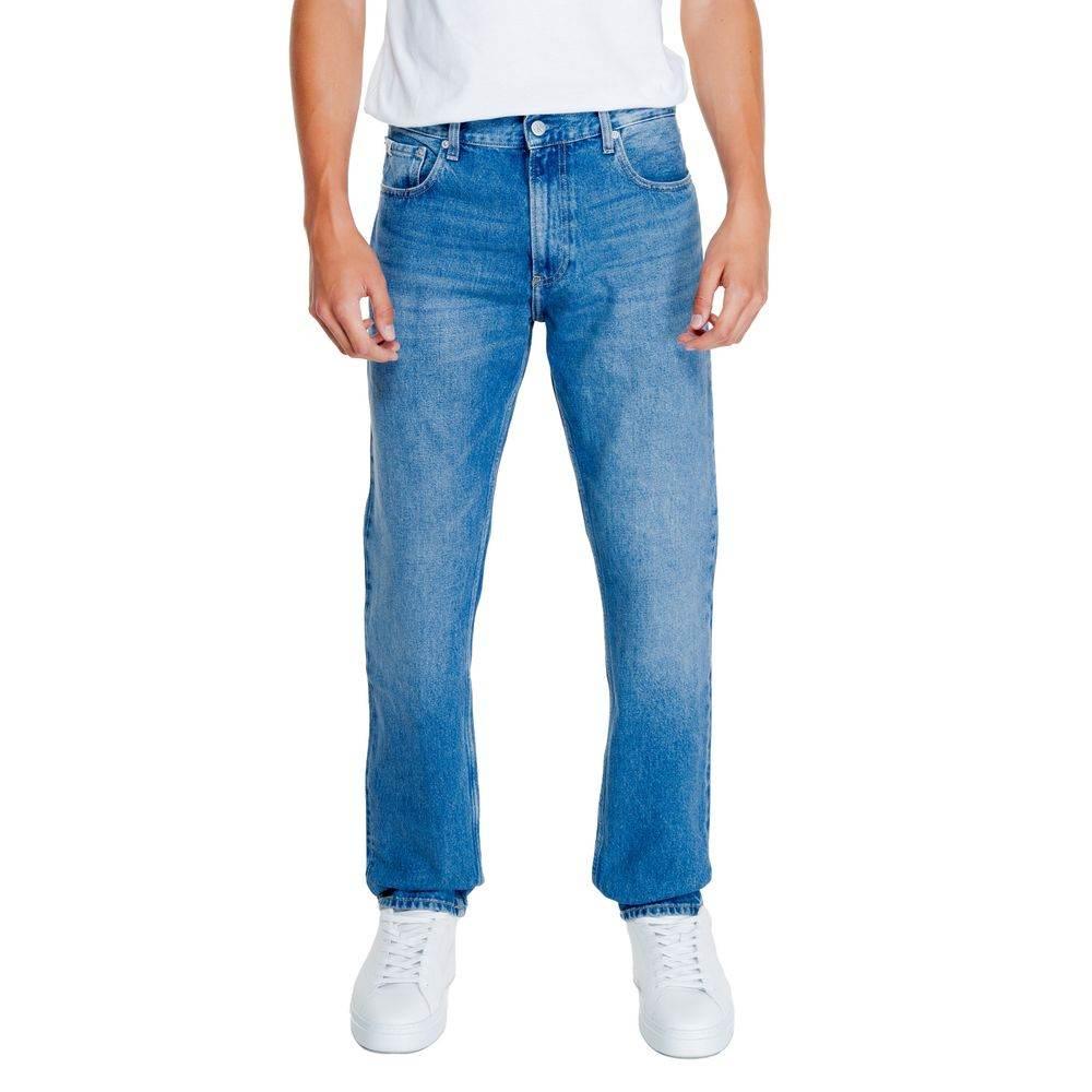 Calvin Klein Jeans Light Blue Cotton Relaxed Fit Jean - Hilstor