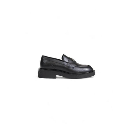 Tommy Hilfiger Black Leather Flat Shoe - Hilstor