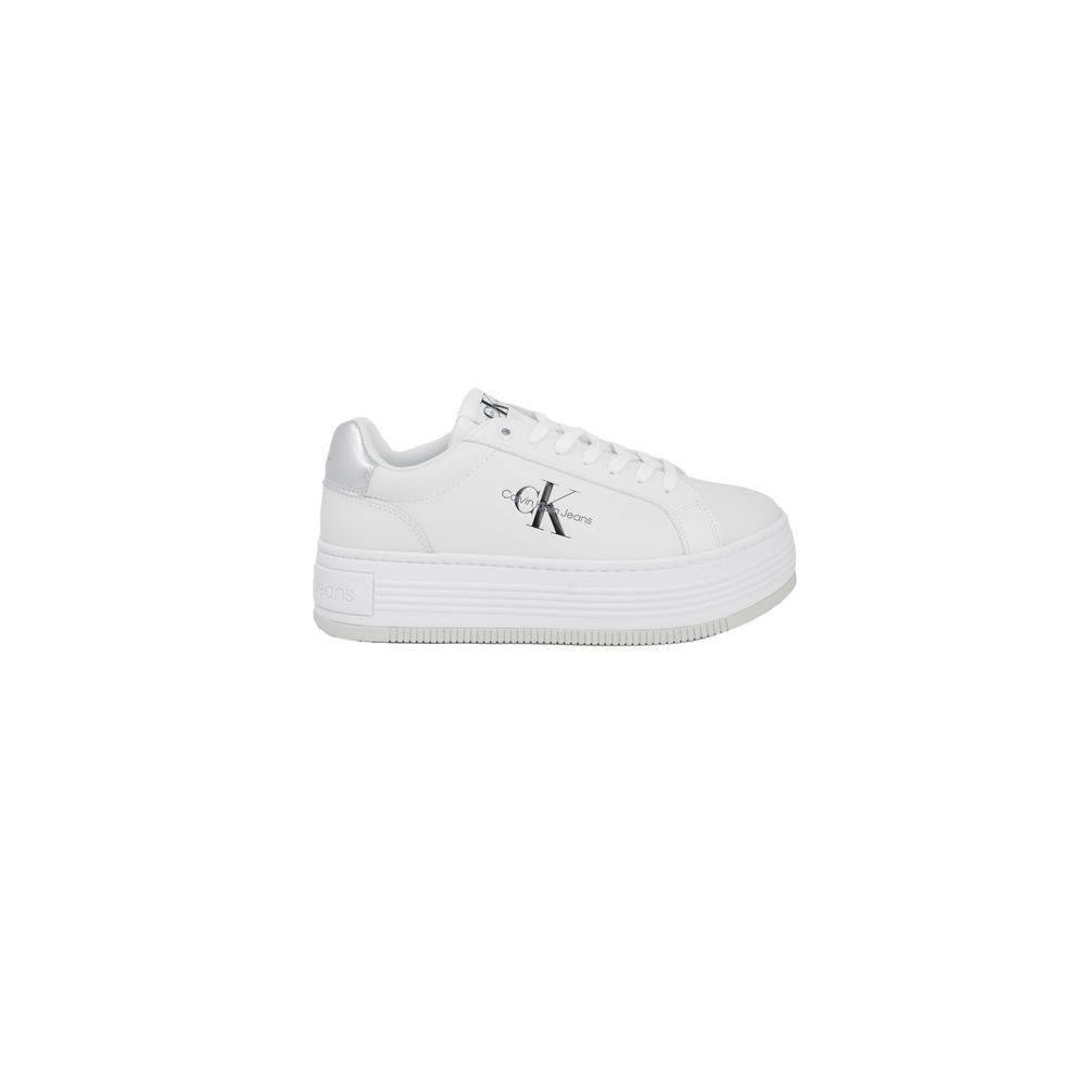 Calvin Klein Silver Leather Sneaker - Hilstor