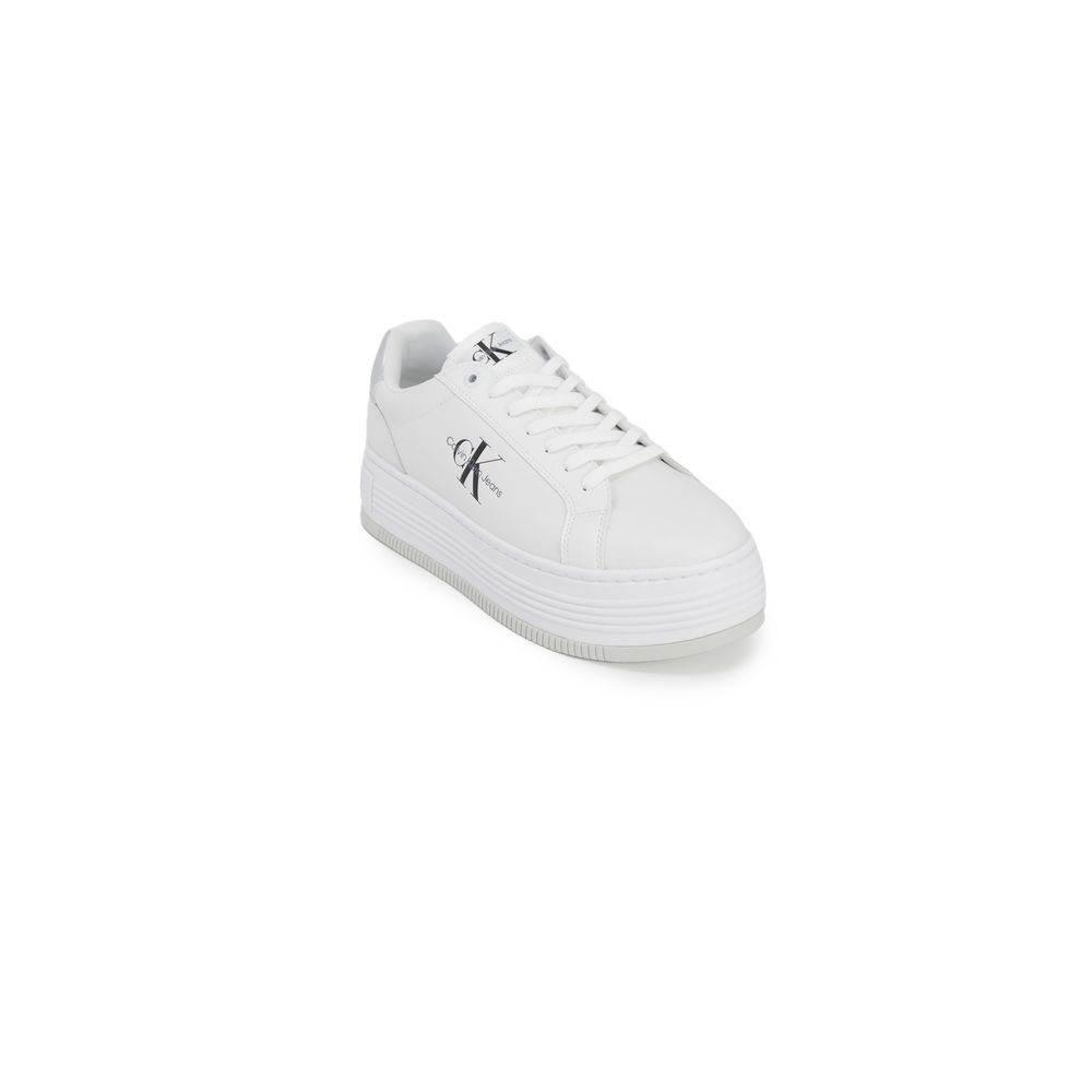 Calvin Klein Silver Leather Sneaker - Hilstor