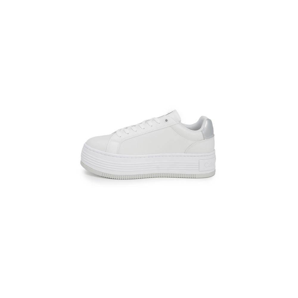 Calvin Klein Silver Leather Sneaker - Hilstor