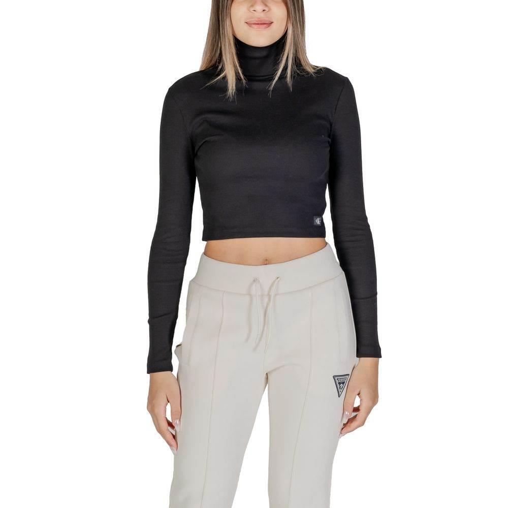 Calvin Klein Jeans Black Cotton Long Sleeve - Hilstor