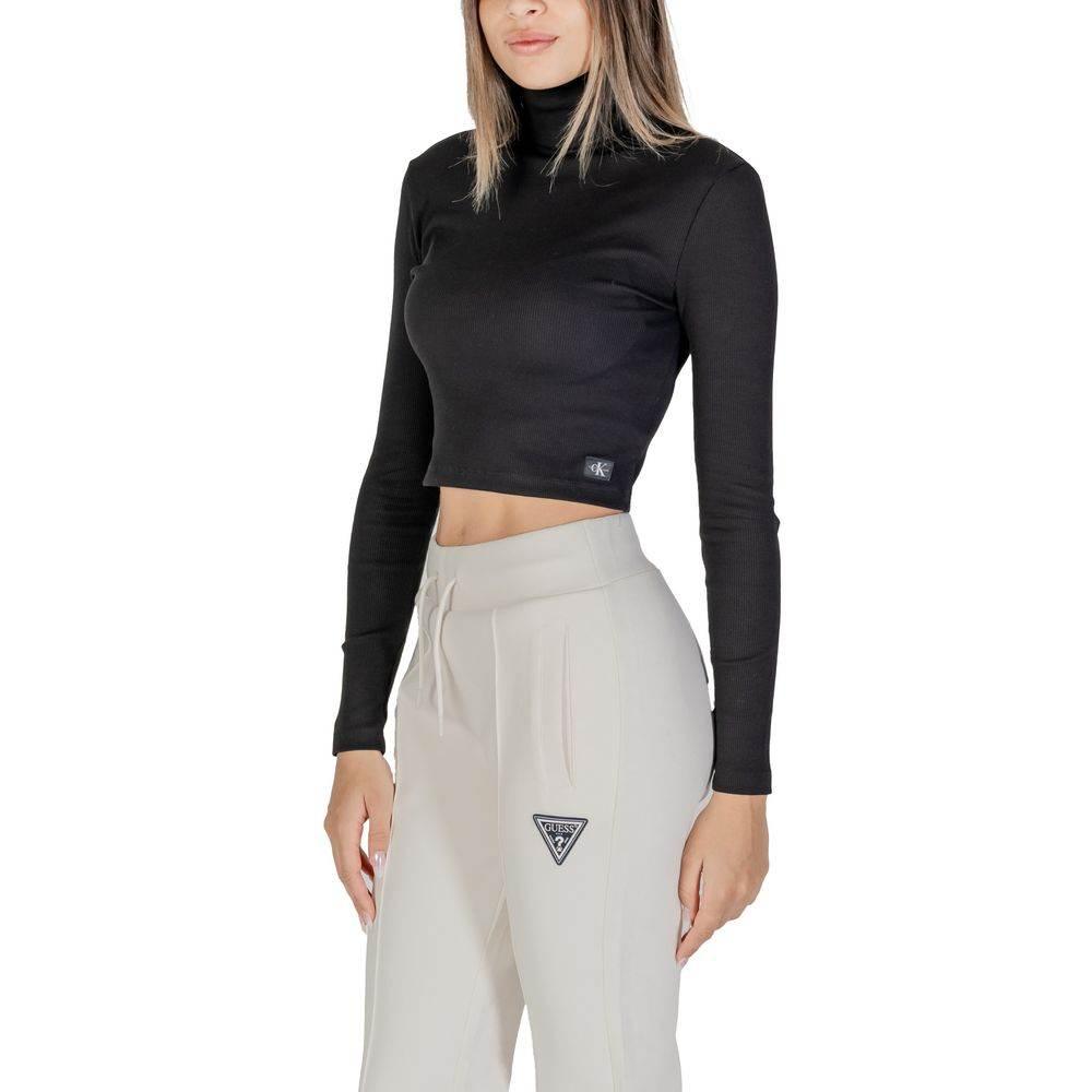 Calvin Klein Jeans Black Cotton Long Sleeve - Hilstor