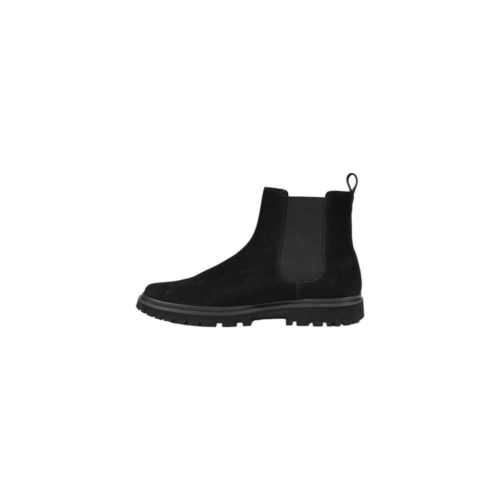 Calvin Klein Jeans Black Suede Leather Boot - Hilstor