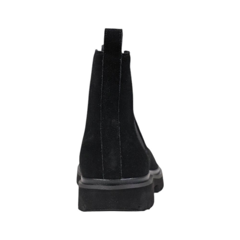 Calvin Klein Jeans Black Suede Leather Boot - Hilstor