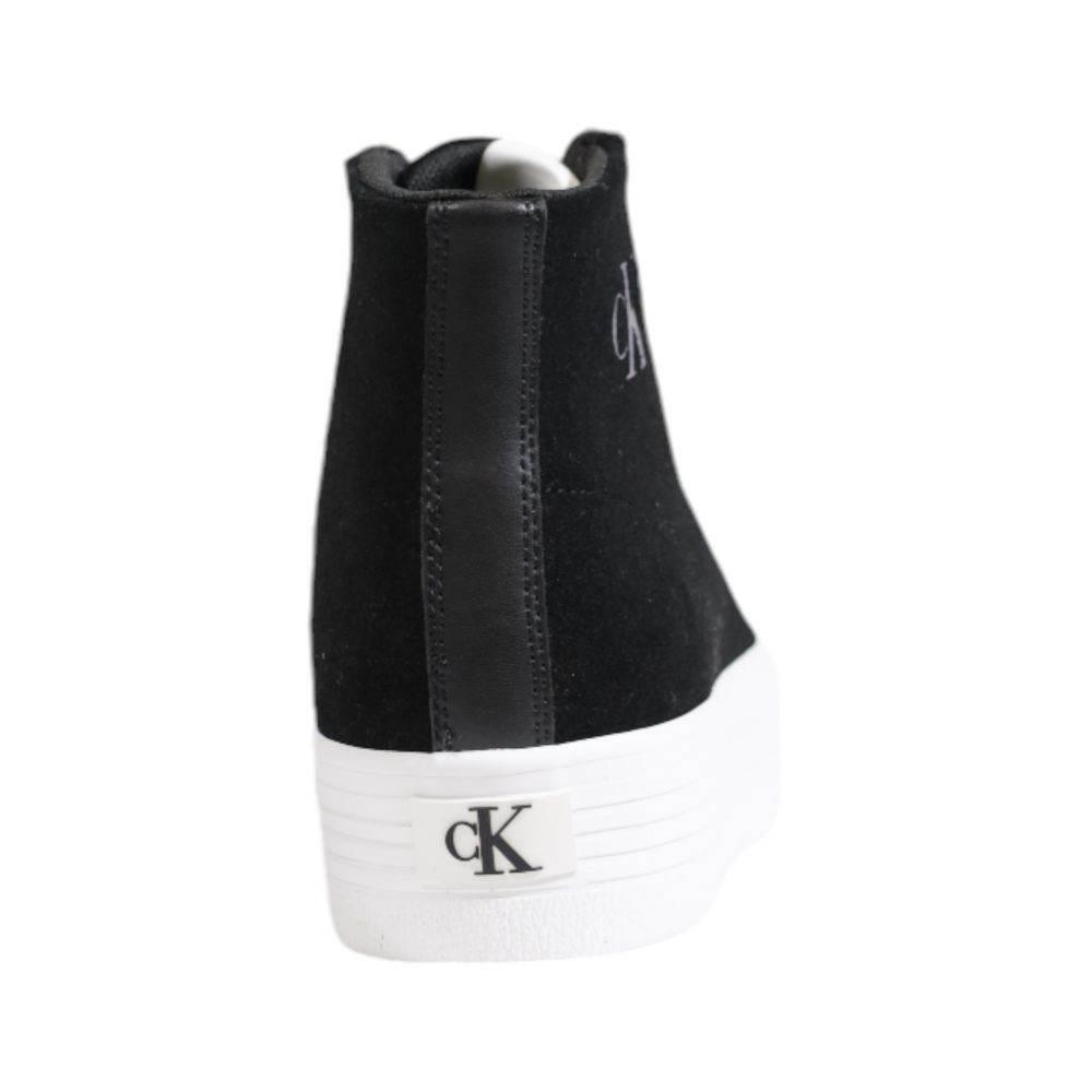 Calvin Klein Jeans Black Suede Leather Sneaker - Hilstor