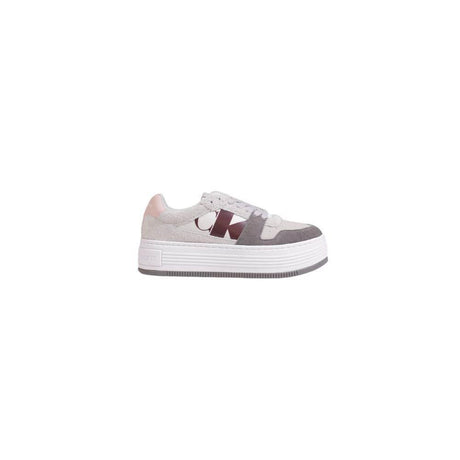 Calvin Klein Jeans Gray Leather Sneaker - Hilstor