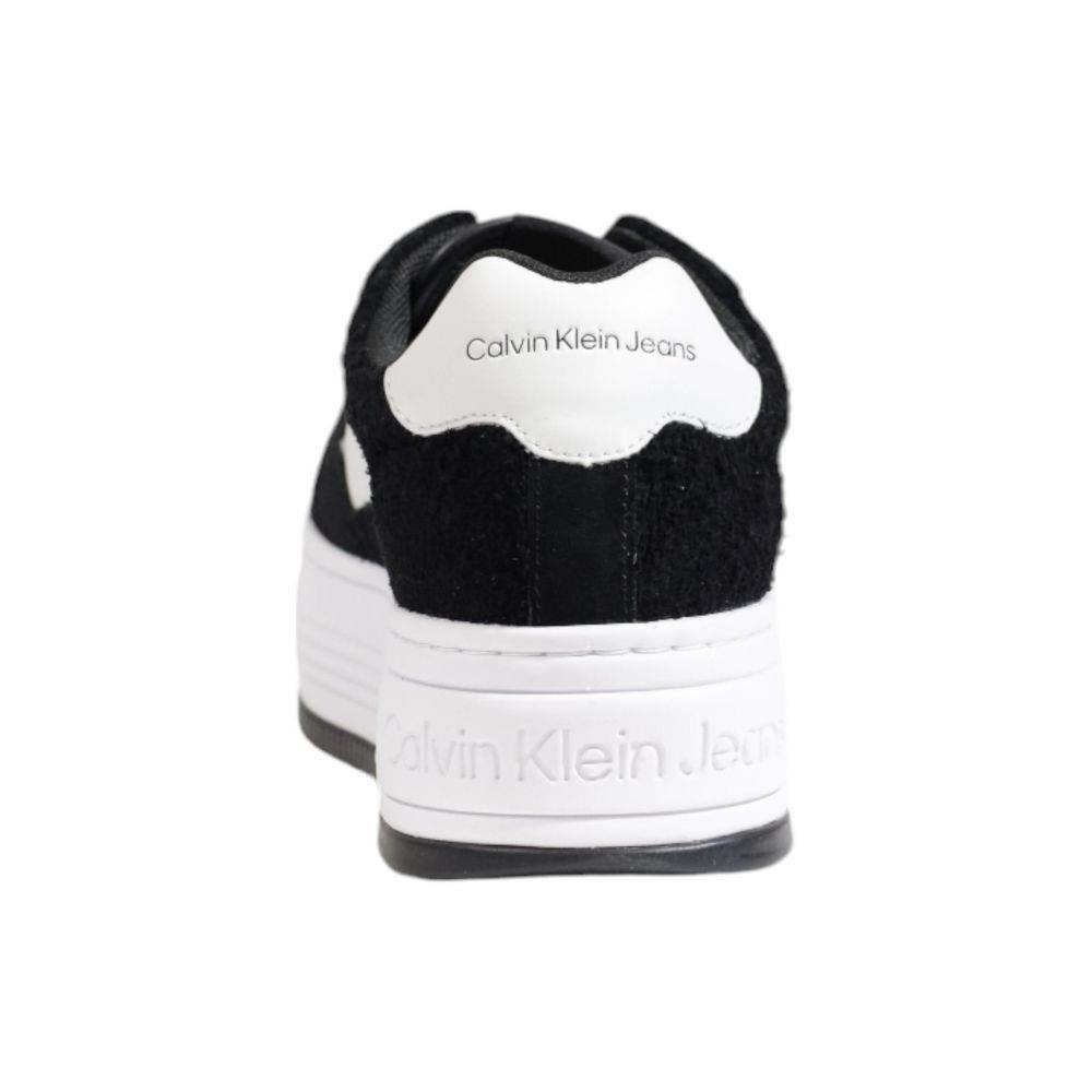Calvin Klein Jeans Black Leather Sneaker - Hilstor