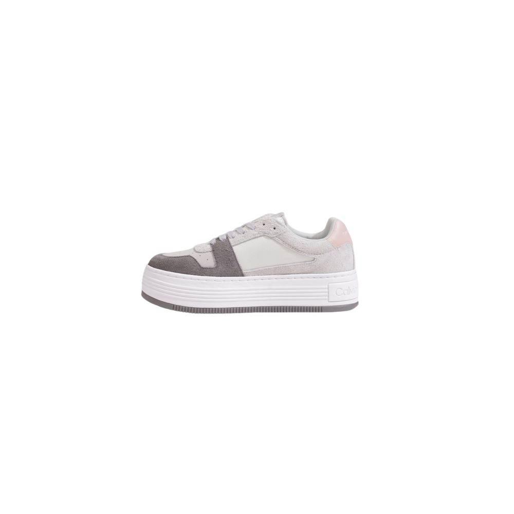 Calvin Klein Jeans Gray Leather Sneaker - Hilstor