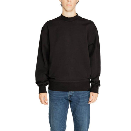 Calvin Klein Jeans Black Recycled Cotton Sweatshirt - Hilstor