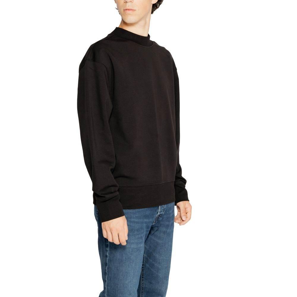 Calvin Klein Jeans Black Recycled Cotton Sweatshirt - Hilstor