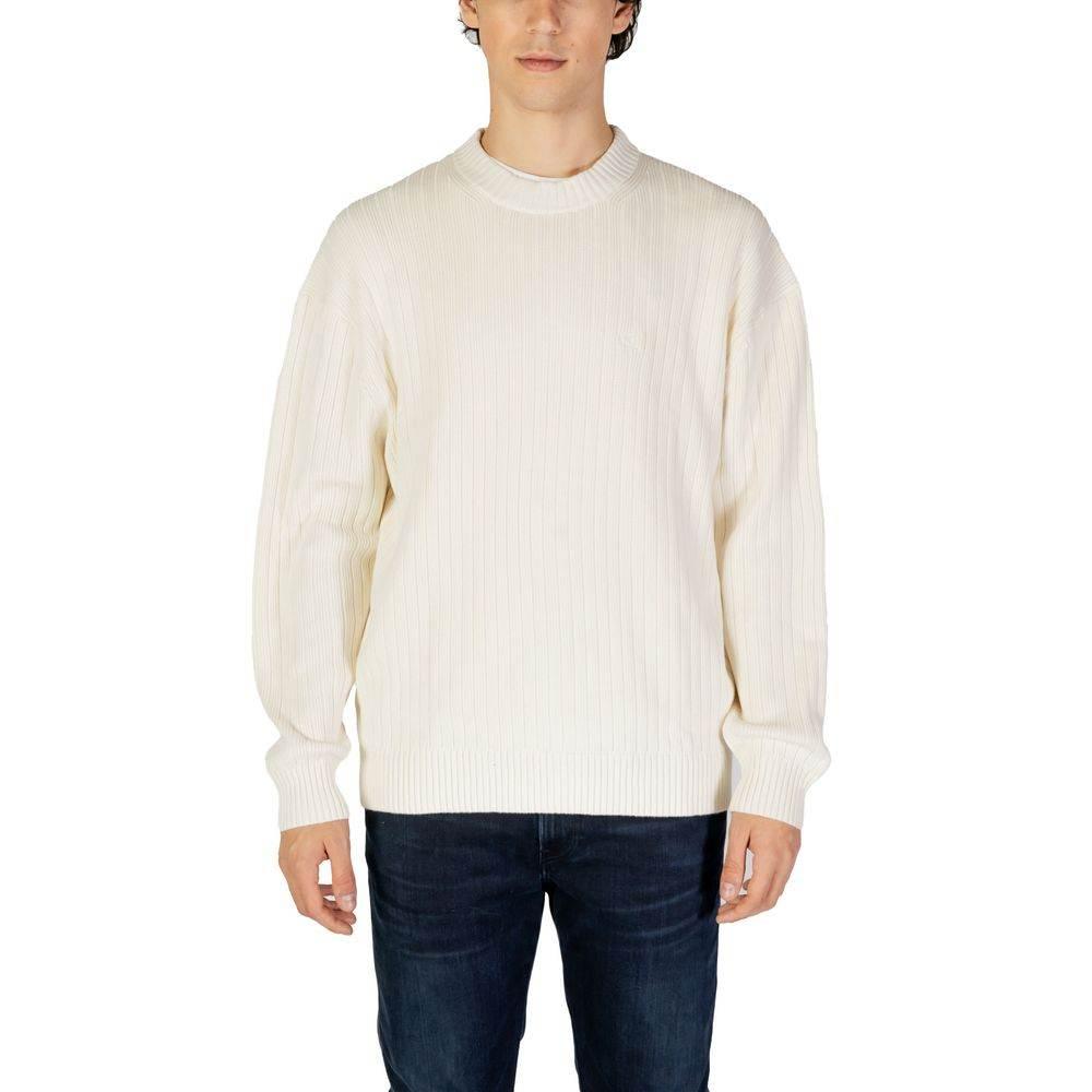 Calvin Klein Jeans Cream Cotton Sweater - Hilstor