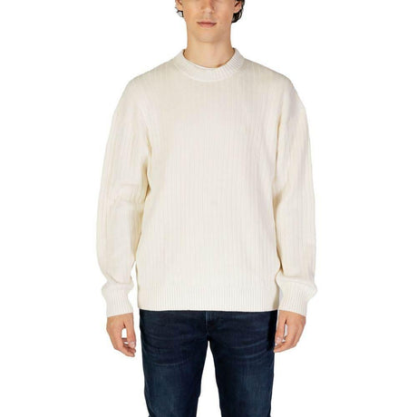 Calvin Klein Jeans Cream Cotton Sweater - Hilstor