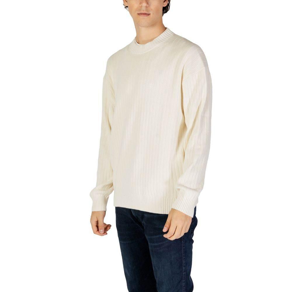 Calvin Klein Jeans Cream Cotton Sweater - Hilstor