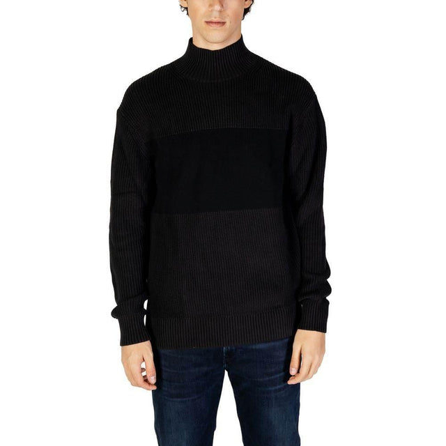 Calvin Klein Jeans Black Cotton Sweater - Hilstor