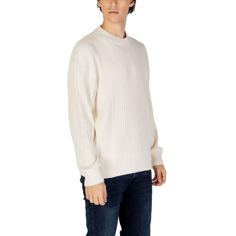 Calvin Klein Jeans Cream Cotton Sweater - Hilstor