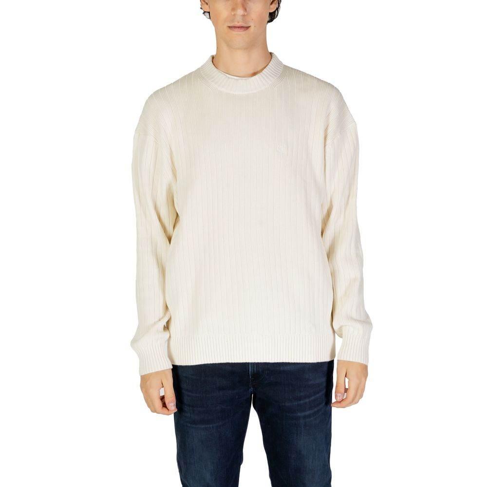 Calvin Klein Jeans Cream Cotton Sweater - Hilstor