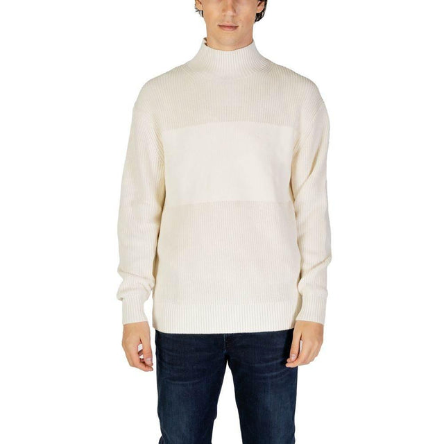 Calvin Klein Jeans Cream Cotton Sweater - Hilstor