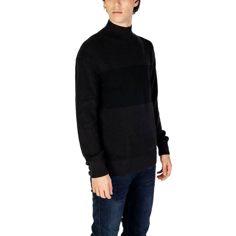 Calvin Klein Jeans Black Cotton Sweater - Hilstor