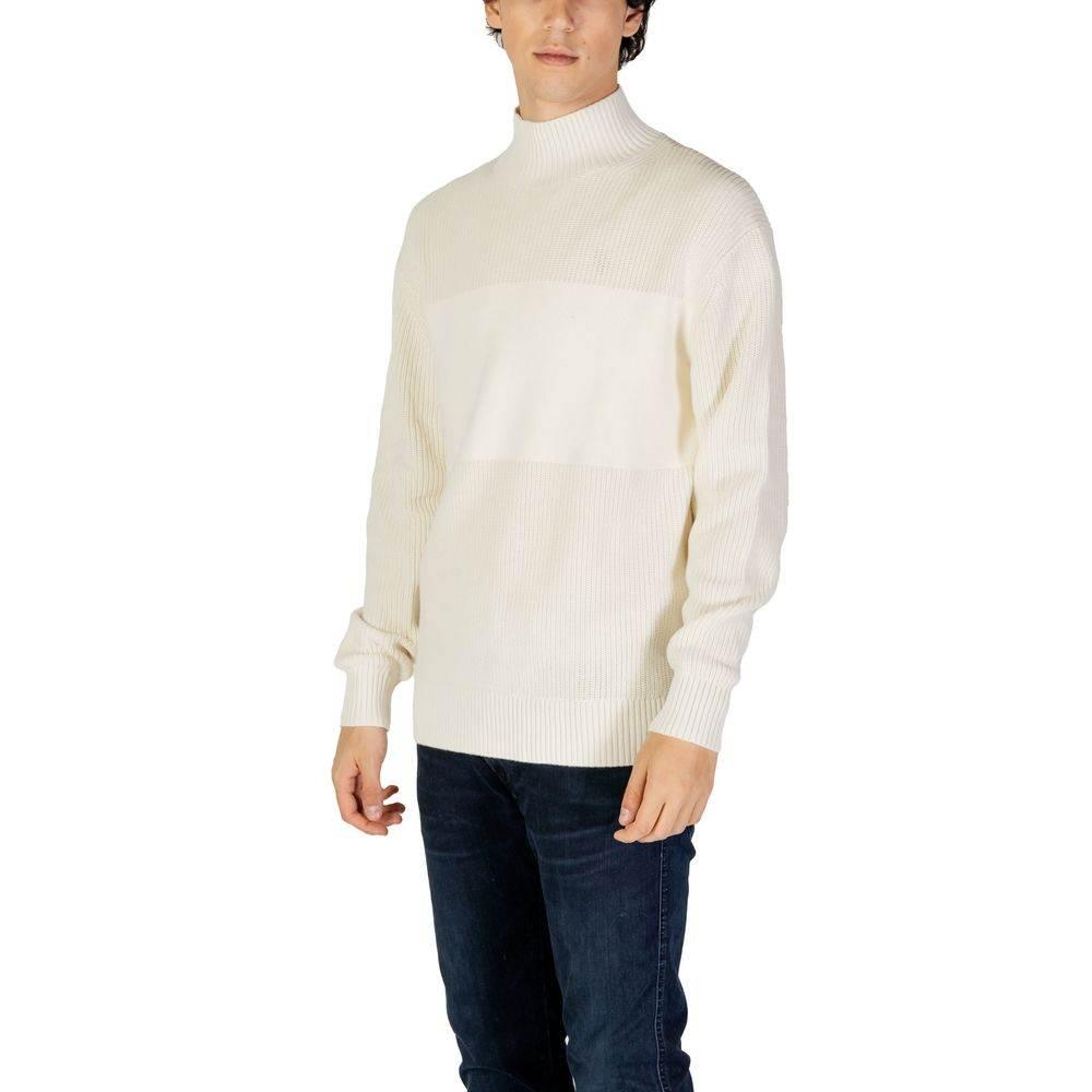 Calvin Klein Jeans Cream Cotton Sweater - Hilstor