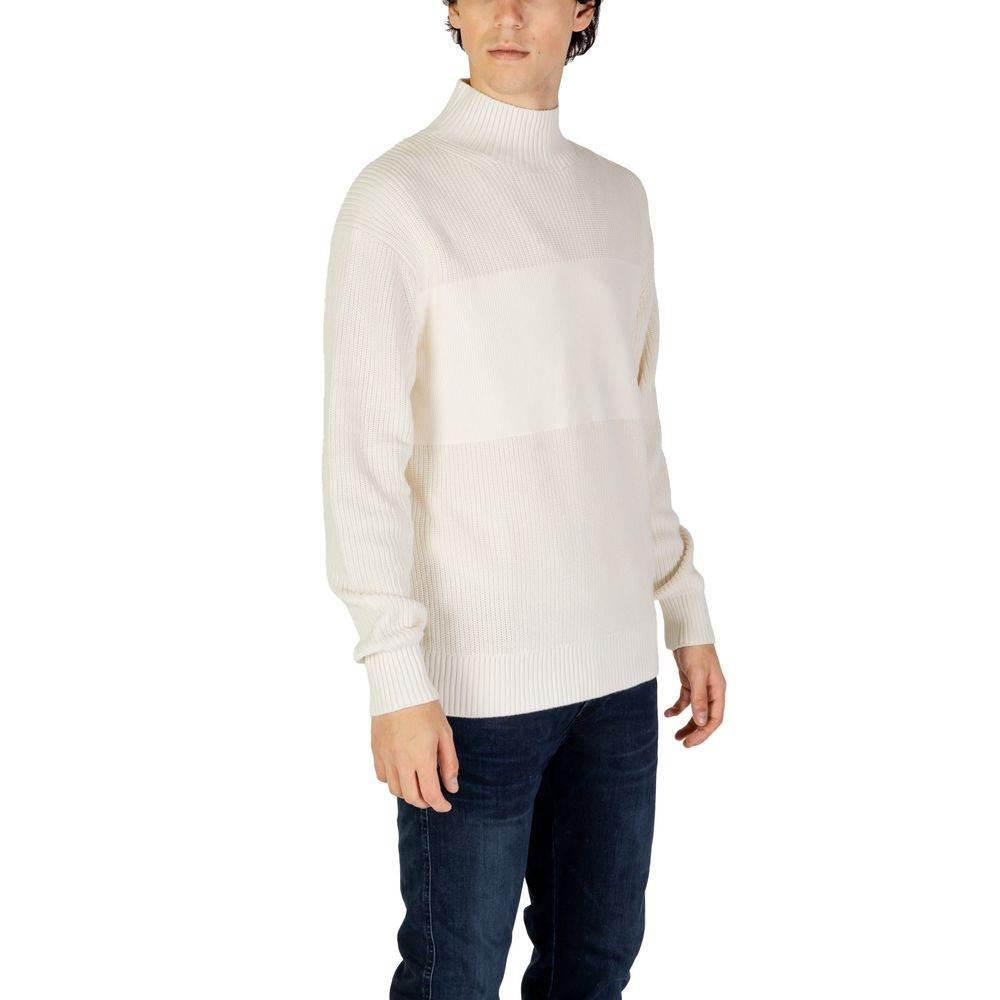 Calvin Klein Jeans Cream Cotton Sweater - Hilstor