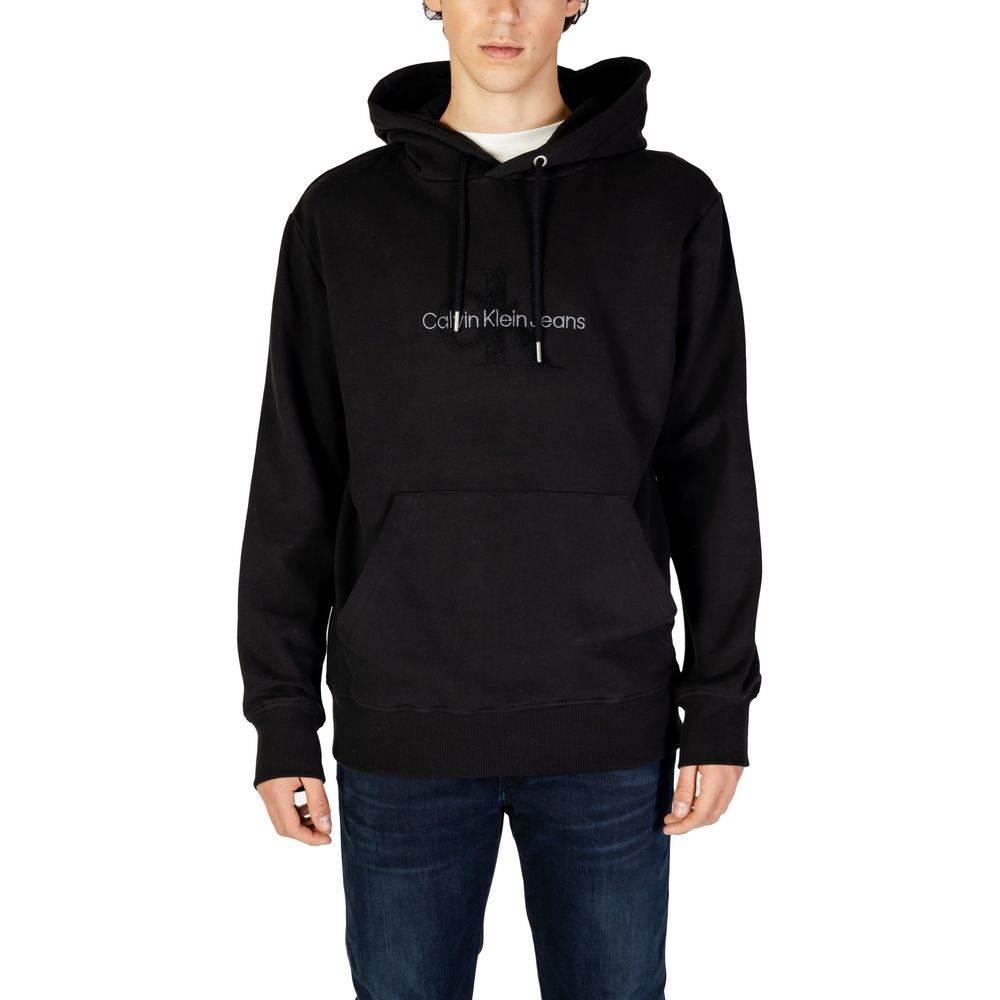 Calvin Klein Jeans Black Cotton Hoody - Hilstor