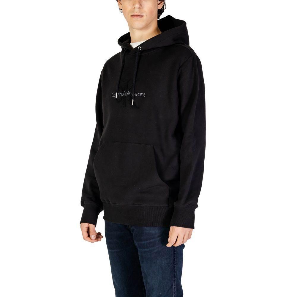 Calvin Klein Jeans Black Cotton Hoody - Hilstor