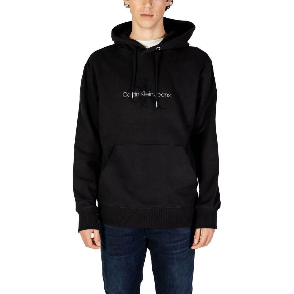 Calvin Klein Jeans Black Cotton Hoody - Hilstor