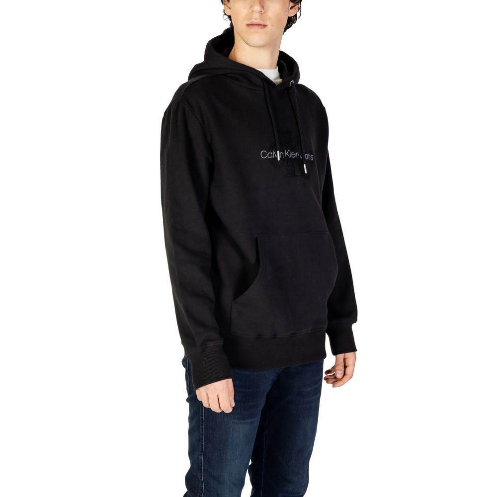 Calvin Klein Jeans Black Cotton Hoody - Hilstor
