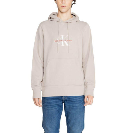 Calvin Klein Jeans Beige Recycled Cotton Hoody - Hilstor