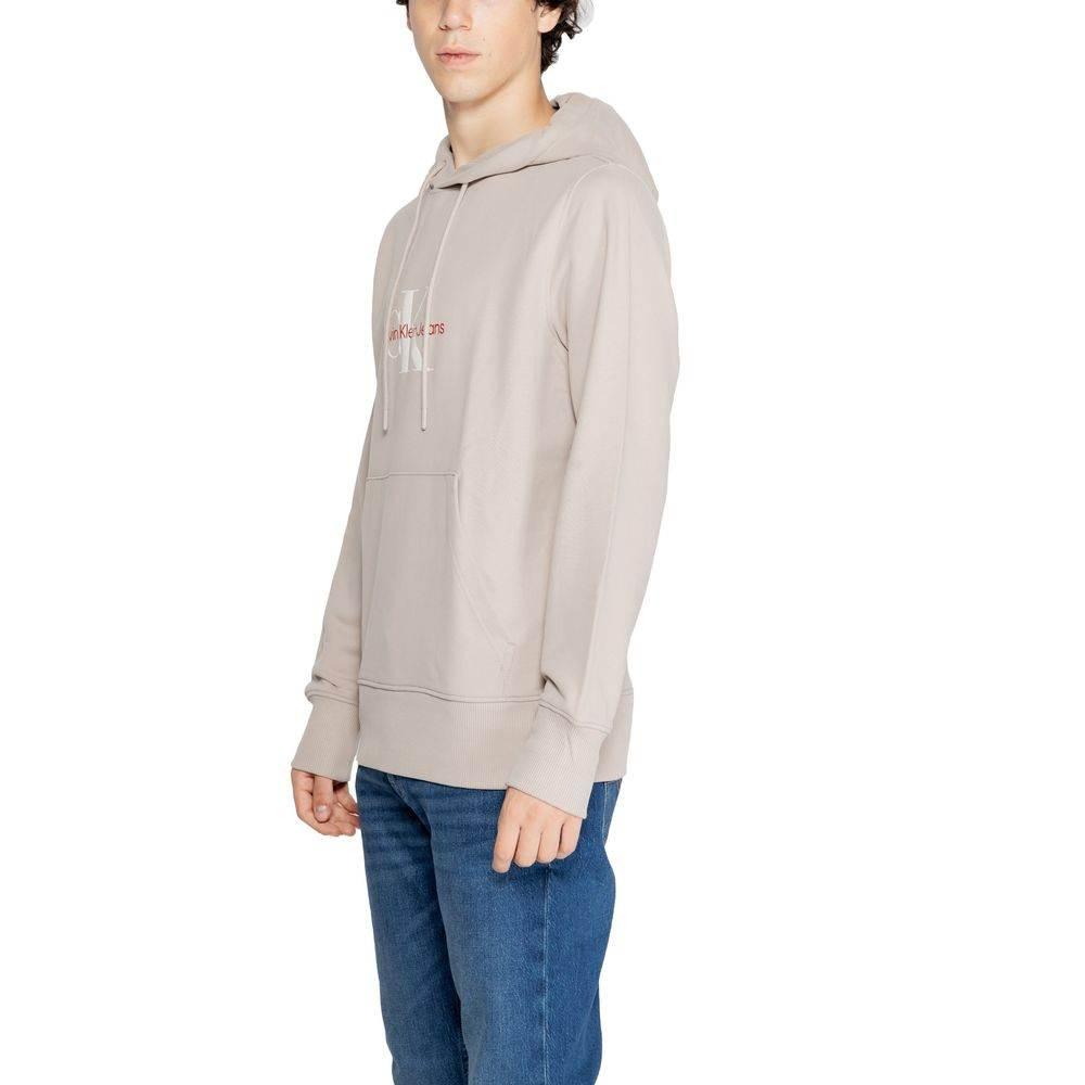 Calvin Klein Jeans Beige Recycled Cotton Hoody - Hilstor
