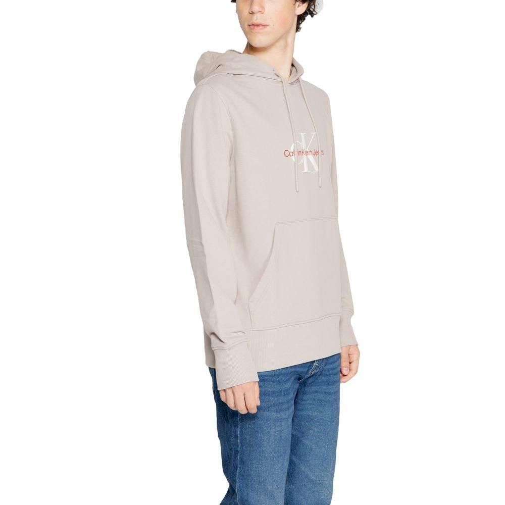 Calvin Klein Jeans Beige Recycled Cotton Hoody - Hilstor