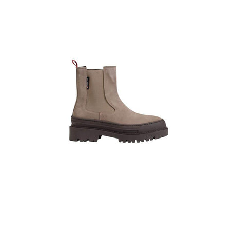 Tommy Hilfiger Gray Suede Leather Boot - Hilstor