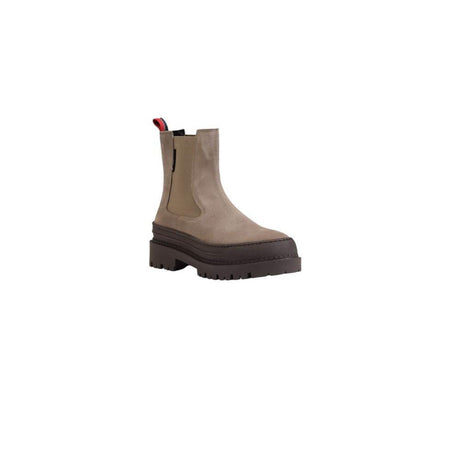 Tommy Hilfiger Gray Suede Leather Boot - Hilstor