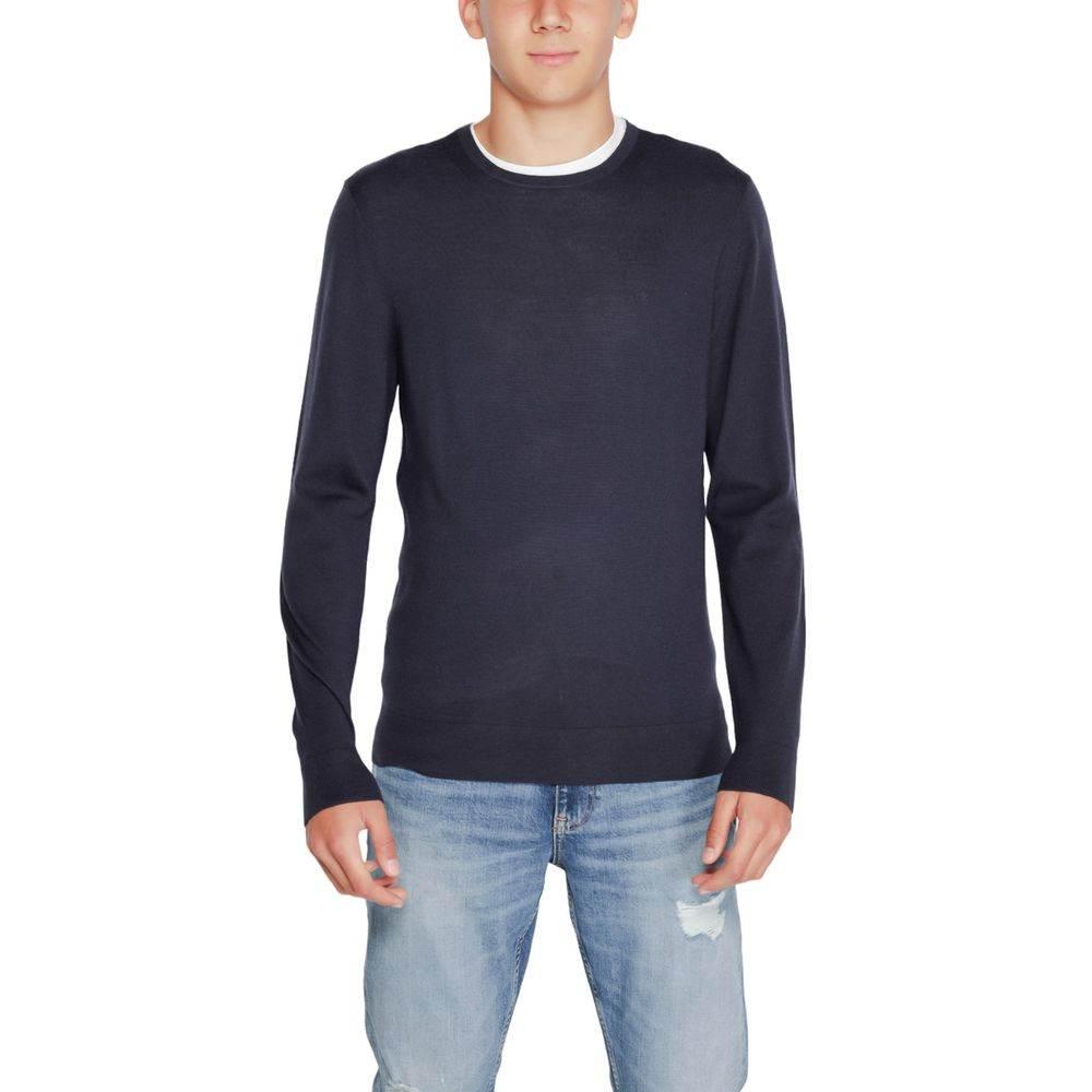 Calvin Klein Blue Recycled Wool T-Shirt - Hilstor