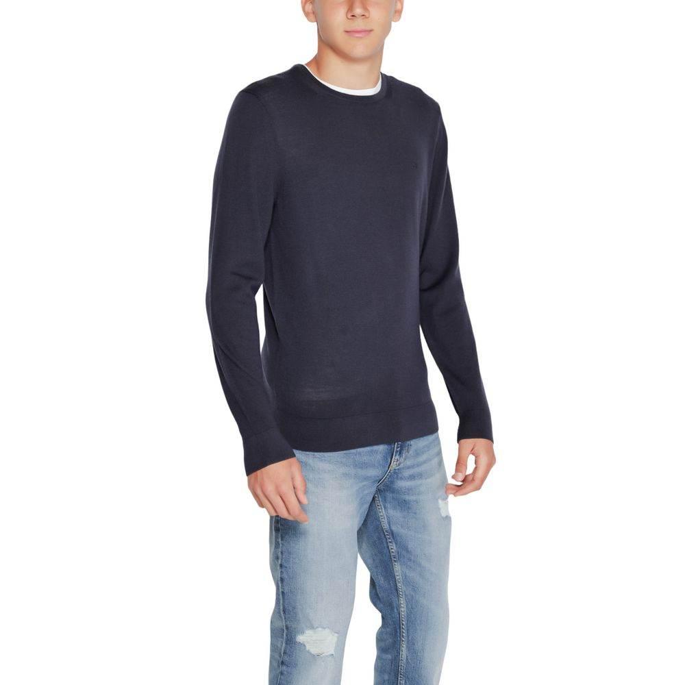 Calvin Klein Blue Recycled Wool T-Shirt - Hilstor