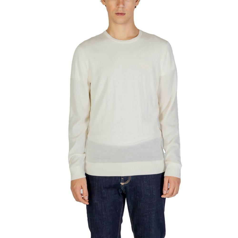 Calvin Klein Cream Recycled Wool T-Shirt - Hilstor