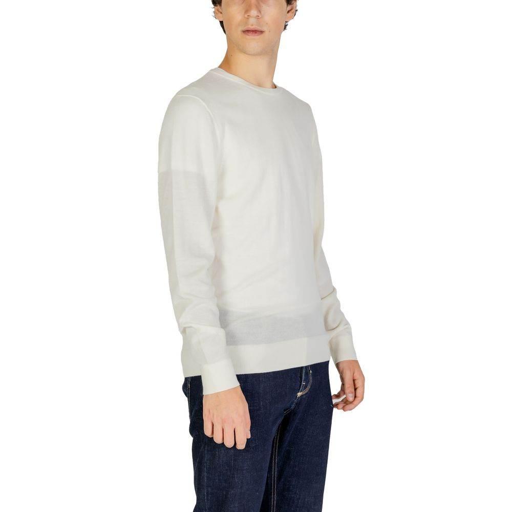 Calvin Klein Cream Recycled Wool T-Shirt - Hilstor