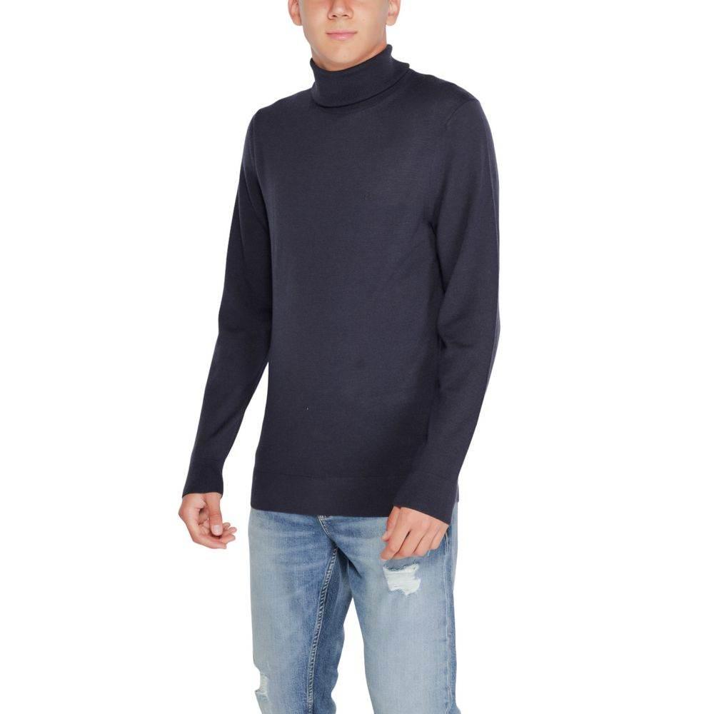 Calvin Klein Blue Wool Turtleneck - Hilstor