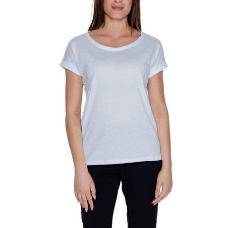 Vila Clothes White Cotton T-Shirt - Hilstor