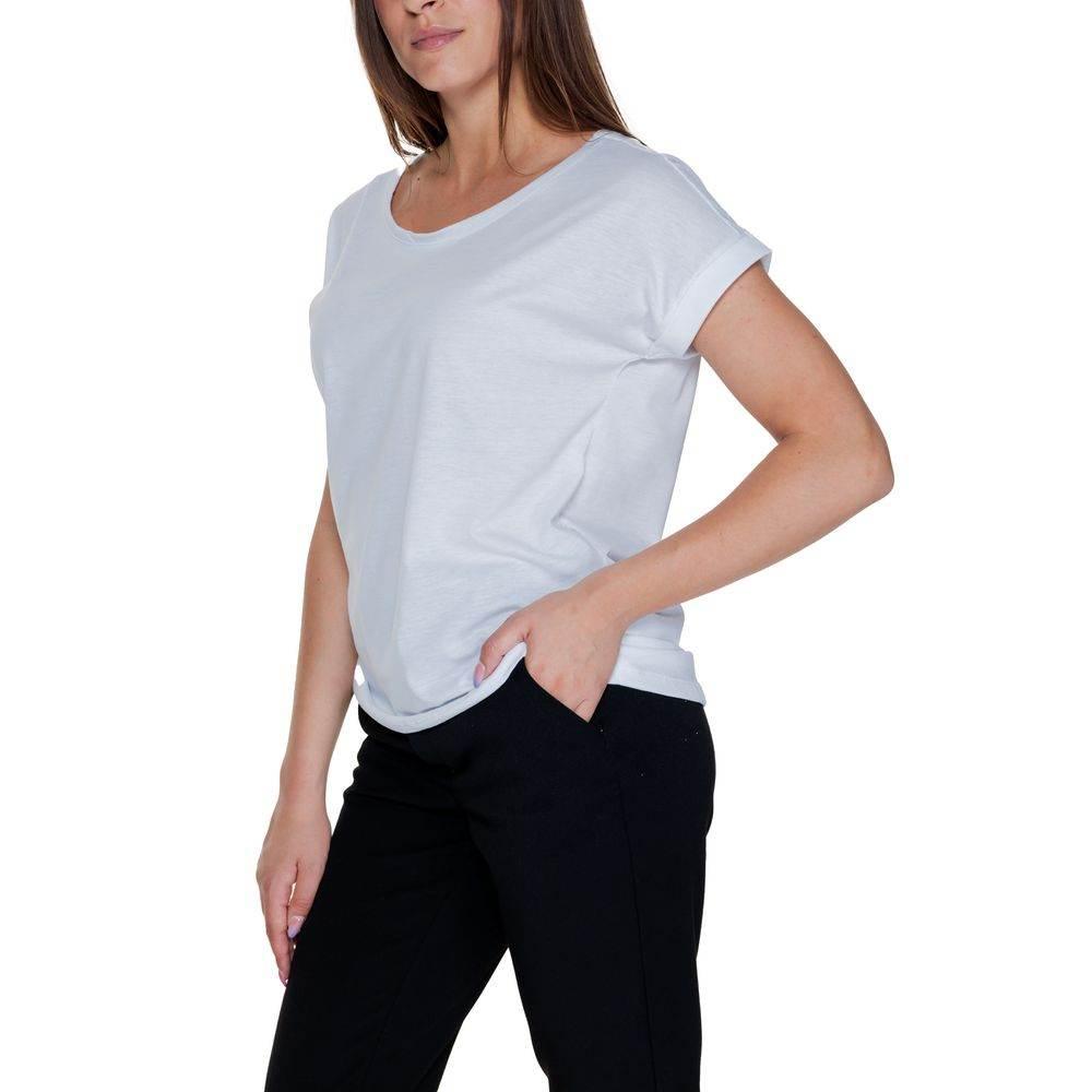 Vila Clothes White Cotton T-Shirt - Hilstor
